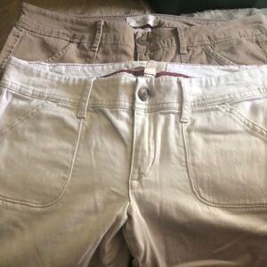 SOLD Two pairs of Hollister khaki pants size 3